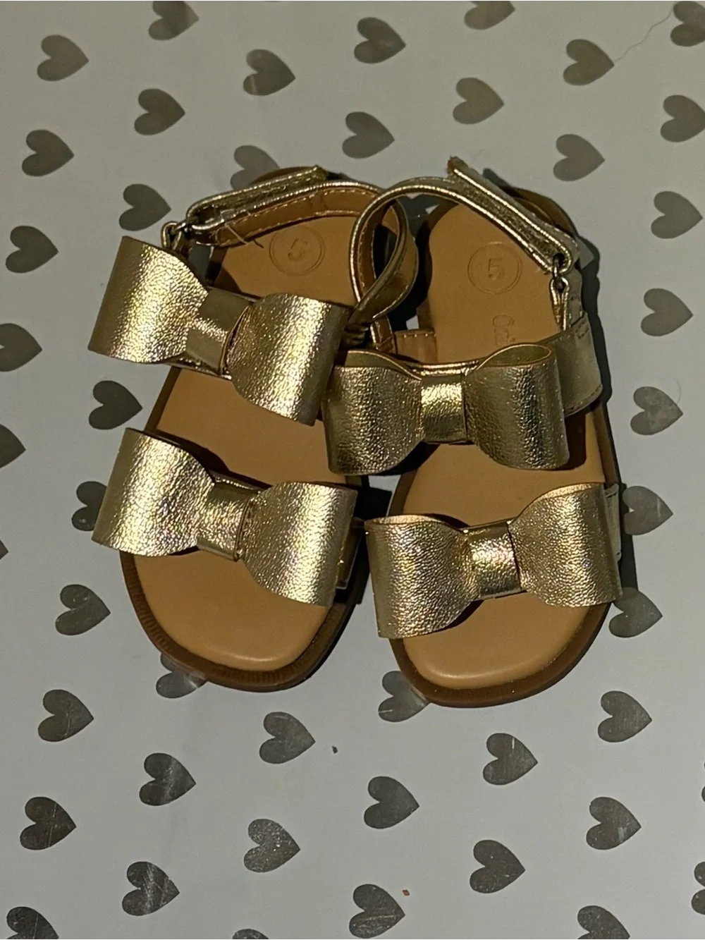 Carter's Girls Gold Bow Sandals
